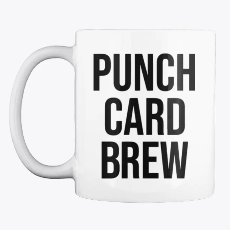 Punch Card Brew coffee mug 