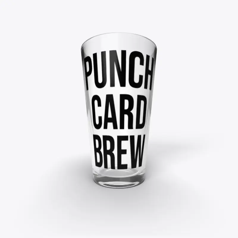 Punch Card Brew pint glass